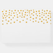 パーソナライズされた金ゴールド紙吹雪 ゲストブック (裏面)