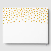 パーソナライズされた金ゴールド紙吹雪 ゲストブック (裏面)