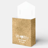 パーソナライズされた金ゴールド結婚グリッター フェイバーボックス (オープン)