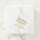 パーソナライズされた金ゴールド結婚ブライダルシャワー フェイバータグ (インサイチュ)