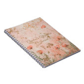 パーソナライズされた金ゴールド色確認仕訳帳 ノートブック (右側)