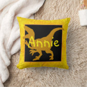 パーソナライズされた金ゴールド非表示 クッション (ブランケット)