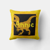 パーソナライズされた金ゴールド非表示 クッション (裏面)