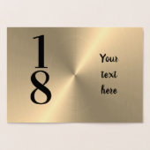 パーソナライズされた金ゴールド18番目の誕生日カード 箔カード (内部)