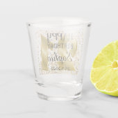 パーソナライズされた金ゴールド21期誕生日ショットグラス ショットグラス (裏面)