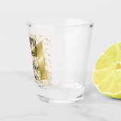 パーソナライズされた金ゴールド21期誕生日ショットグラス ショットグラス (右)