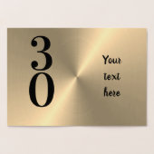 パーソナライズされた金ゴールド30th誕生日カード 箔カード (内部)