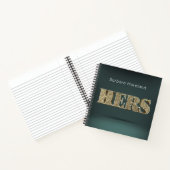 パーソナライズされた金ゴールド3Dハーフ ノートブック (内部)