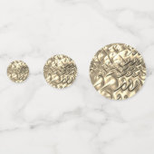 パーソナライズされた金ゴールド50周年記念テーブル コンフェッティ (正面)