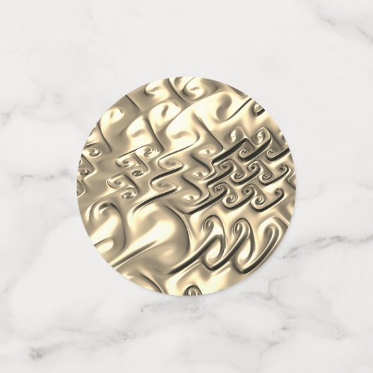 パーソナライズされた金ゴールド50周年記念テーブル コンフェッティ (スモール正面)