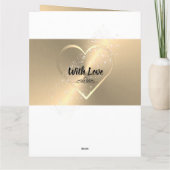 パーソナライズされた金ゴールド50番目の誕生日カードアイディア カード (裏面)