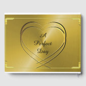 パーソナライズされた金ゴールド50結婚周年 ゲストブック (裏面)