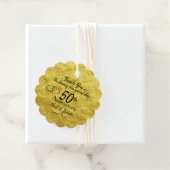 パーソナライズされた金ゴールド50結婚周年 フェイバータグ (インサイチュ)