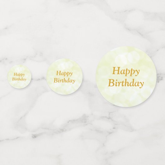 パーソナライズされた金ゴールド90歳の誕生日 コンフェッティ (裏面)