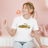 パーソナライズされた金ゴールド&ブラックシモダンックチームブライド Tシャツ