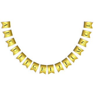 パーソナライズされた金色のバナー バンティングフラッグ