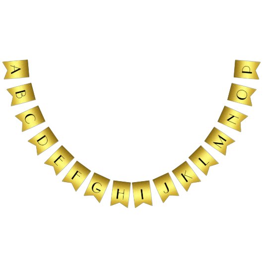 パーソナライズされた金色のバナー バンティングフラッグ (全)