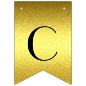 パーソナライズされた金色のバナー バンティングフラッグ (第3の旗)