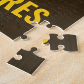 パーソナライズされた釣りの冒険 バス釣り アングラー ジグソーパズル (側面)