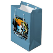 パーソナライズされた釣りトーナメントの魚の釣り人マス ミディアムペーパーバッグ (正面アングル)