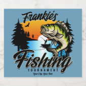 パーソナライズされた釣りトーナメント魚アングラーマス ビールラベル (シングルラベル)