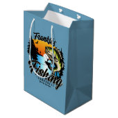 パーソナライズされた釣りトーナメント魚アングラーマス ミディアムペーパーバッグ (裏面アングル)