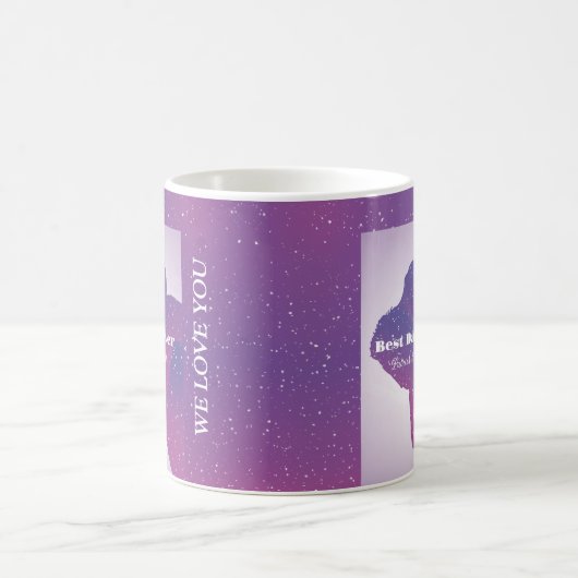 パーソナライズされた銀河系パパマグ – 最高のパパエバー コーヒーマグカップ (中央)