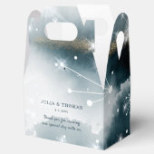 パーソナライズされた銀河系ブルー金ゴールドスタ結婚ーズ フェイバーボックス (オープン)