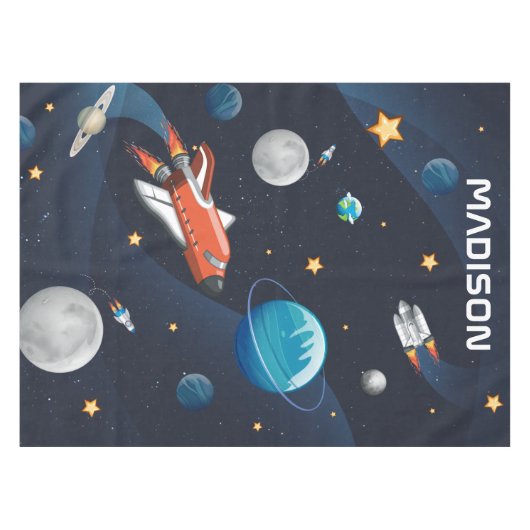 パーソナライズされた銀河系内の外部空間アクティビティ テーブルクロス (正面(横))