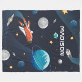 パーソナライズされた銀河系内の外部空間アクティビティ フリースブランケット (正面(横))