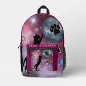 パーソナライズされた銀河系宇宙おもしろいバックパック子供へ プリントバックパック (正面)