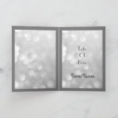 パーソナライズされた銀結婚記念挨拶 カード (内部)