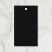 パーソナライズされた長方形ブラックフォイルの贈り物ラベル ギフトタグ (裏面)