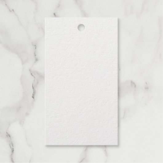 パーソナライズされた長方形ホワイトフォイルの贈り物ラベル ギフトタグ (正面)