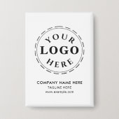 パーソナライズされた長方形ボタン – 文字を追加 缶バッジ (正面)