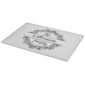 パーソナライズされた離れリースファミリ名 カッティングボード (角)