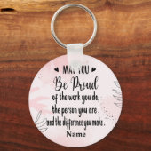 パーソナライズされた離れ給与 キーホルダー (正面)