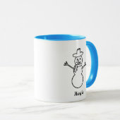 パーソナライズされた雪だるまマグカップ マグカップ (正面右)