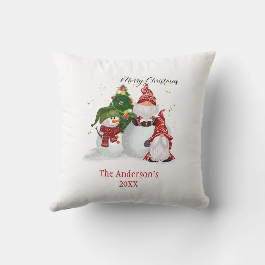 パーソナライズされた雪だるま格言 クッション (裏面)
