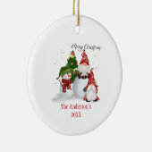 パーソナライズされた雪だるま格言 セラミックオーナメント (右)