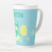 パーソナライズされた雪だるま カフェラテマグ (右アングル)