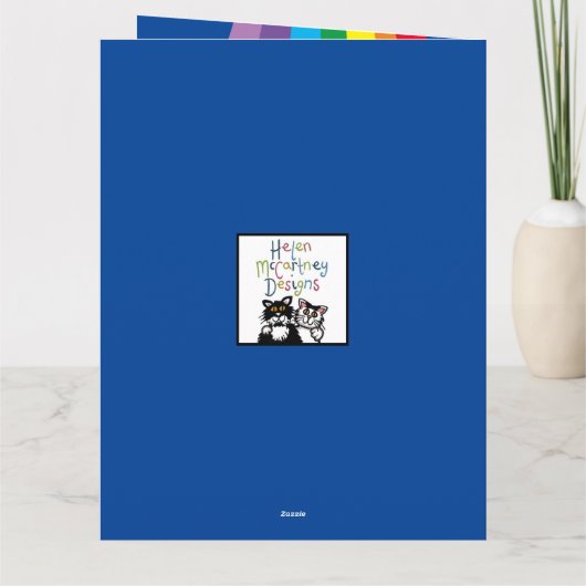 パーソナライズされた雲、雨、太陽の母の日 カード (裏面)