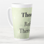 パーソナライズされた霊気セラピストスパークルデザイン カフェラテマグ (左アングル)