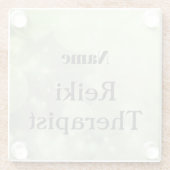 パーソナライズされた霊気セラピストデザイン ガラスコースター (裏面)