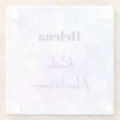 パーソナライズされた霊気デザイン ガラスコースター (裏面)