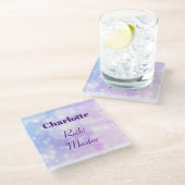 パーソナライズされた霊気マスターデザイン ガラスコースター (アングル)