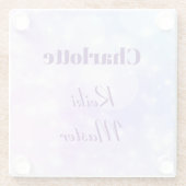 パーソナライズされた霊気マスターデザイン ガラスコースター (裏面)