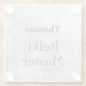 パーソナライズされた霊気マスターデザイン ガラスコースター (裏面)