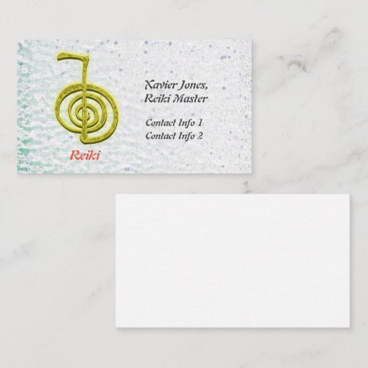 パーソナライズされた霊気マスタ名刺 名刺 (正面/裏面)