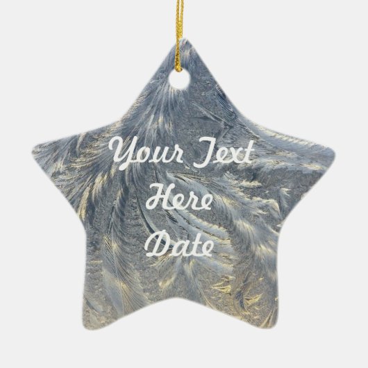 パーソナライズされた霜の降りたオーナメント セラミックオーナメント (正面)